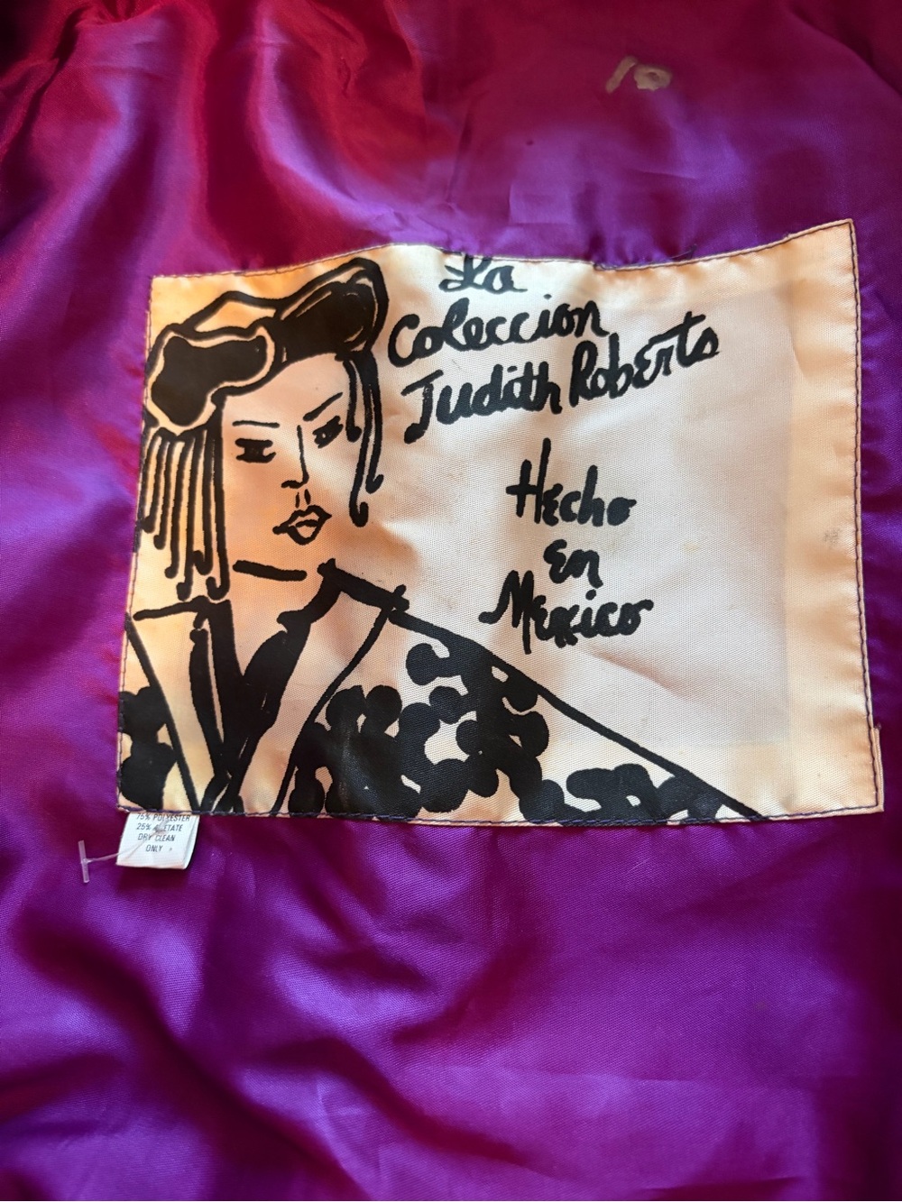 Embroidered Multicolor Jean Jacket - Pink & Teal - Picture 2 of 3